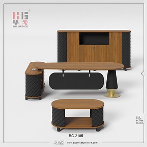 [Hot Item] Luxury Modern L Shape Wooden Executive Desk Wholesale Office Computer Table Furniture L Shape Office Table