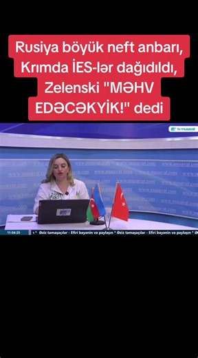 Rusiya böyük neft anbarı, Krımda İES-lər dağıdıldı, Zelenski
