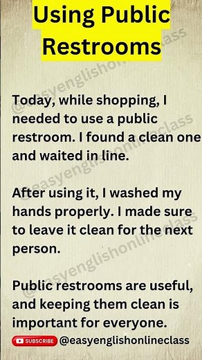 🚻 Using a Public Restroom | Listen & Repeat After Me