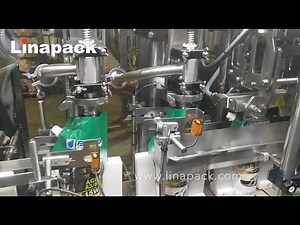 Linapack linear stand up pouch fill and seal machine filling motor oil