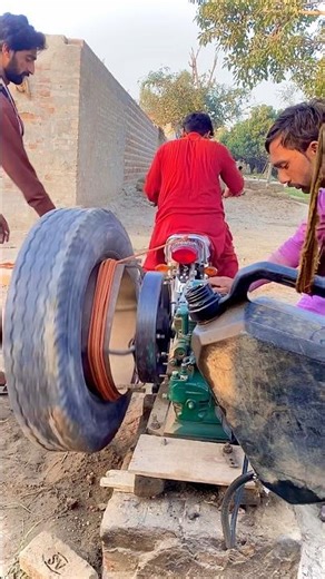 Run a Diesel Engine with a Big Tire