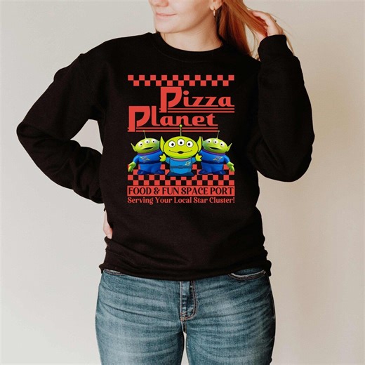 Pizza Lover Sweatshirt, Disney Alien Pizza Planet Sweatshirt, Disney Family Vacation Sweatshirt, Disney Toy Story Pizza Planet Sweatshirt - Etsy