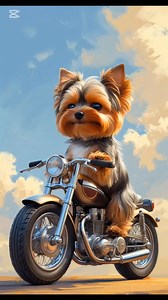 1.2M views · 26K reactions | So Adorable Yorkie puppy on Motorbike... Ai Generated #yorkie #yorkshireterrier #yorkiepuppy #yorkiepuppies #yorkielove #artificialintelligence | I Love Yorkshire Terrier | Facebook