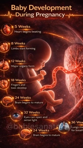 Key Stages of Baby Development During Pregnancy:#BabyDevelopment #HealthyPregnancy #Pregnancy