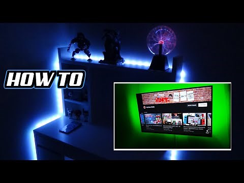 How to Install CHEAP USB LED LIGHT STRIPS Behind TV & DESK