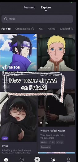 How to create ai post on Poly. AI @Poly.AI Chatbot #polyai #polyaibelike #tutorial #ai #aicharacter