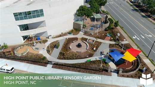 WithersRavenel on Instagram: "A garden designed for all five senses. 🌿 The sensory garden at the High Point Public Library (@highpointpubliclibrary) brings nature, accessibility, and education together in downtown High Point. With thoughtful design, water features, and diverse plantings, the space creates an inclusive outdoor environment for learning, wellness, and connection. #WithersRavenel #SensoryGarden #LandscapeArchitecture #CommunitySpaces #DesignWithPurpose"