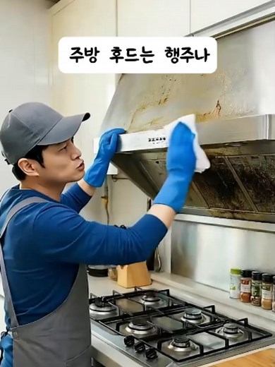 주방 후드 기름때 제거법: 물티슈 대신 써야 할 방법