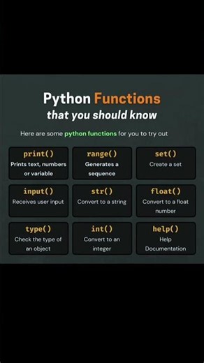 Python function that you should know #codeprep #coding #codeflow #programminglanguage #computer#ai
