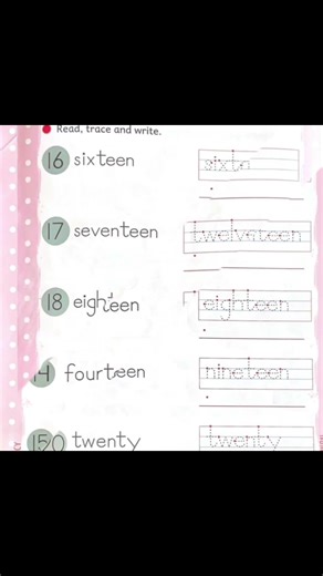 1 to 20 numbers name for easy to learn , read and write 👍