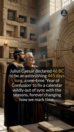 Julius Caesars calendar reform in 46 BC resulted in an extraordinary 445-day year. #history #ancient #didyouknow #historical | Life Unfolded