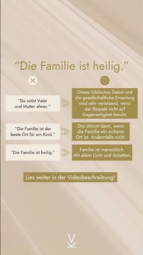 “Die Familie ist heilig.”