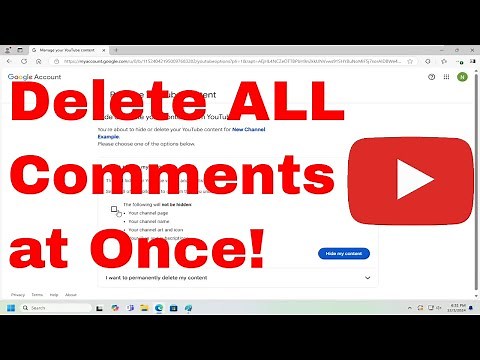 How to Delete ALL YouTube Comments at Once - Quick and Easy! (2025)