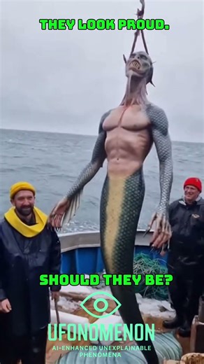 Fishermen Stop Working and Record What They Pulled Up #mermaid #siren #fish #sea #proud