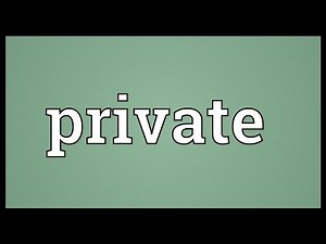 Private Meaning