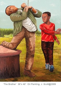 Stories Behind the Postcards: Paintings and Collages of Jennifer Scott - America's Black Holocaust Museum