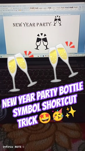 new year party bottle symbol shortcut 🥳 #newyear #party #teamcrazyy