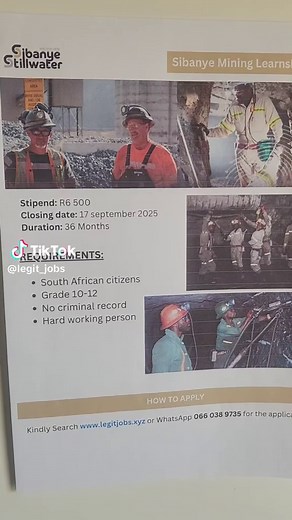 Sibanye-Stillwater Learnerships 2025 Now Open
