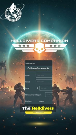 Helldivers 2 SOS code app Android. Liberation Force Finder