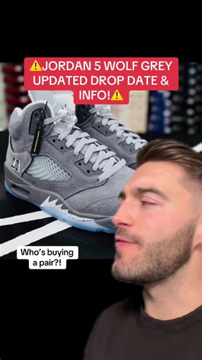 Wolf Grey Jordan 5 In Hand photos, good news this will be a GR release and I’ll help You all hit for retail! Who’s buying a pair?! #sneakerhead #sneakernews #jordan5