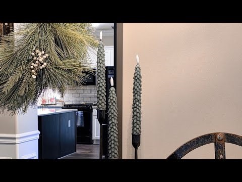 Christmas Tree Flameless Taper Candles 🌲 | Remote-Control LED Candlesticks for Cozy Holiday Decor!