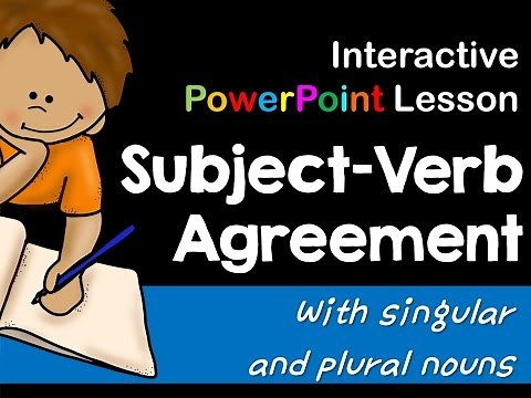 Interactive PowerPoint Subject-Verb Agreement (PREVIEW)