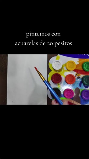 pintando con acuarelas de bajo presupuesto😉#artist#drawing #draw#acuarela