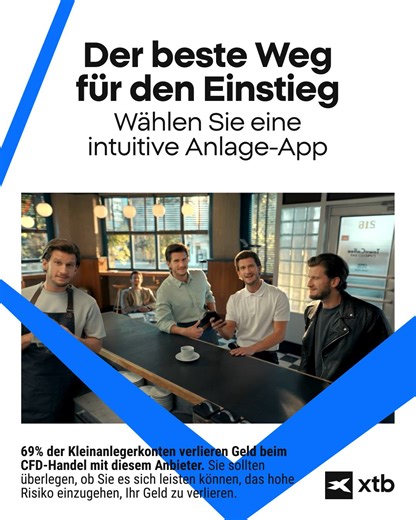 Warum ist XTB der beste Weg, um mit dem Investieren zu beginnen? Über 1,5 Millionen Anleger vertrauen in die XTB-APP – von Anfängern bis hin zu erfahrenen Tradern. Seien Sie der Nächste, der sein Geld mit Zugang zu über 7.600 Finanzinstrumenten und umfassenden Schulungsmaterialien für alle Erfahrungsstufen arbeiten lässt. Laden Sie die App herunter, eröffnen Sie in nur 15 Minuten ein kostenloses Konto und beginnen Sie noch heute mit dem Investieren: https://www.xtb.com/de #XTB #Investieren #Inve