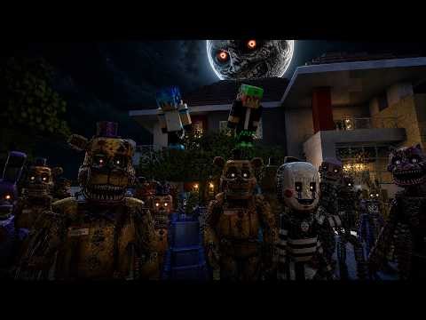 The most insane apocalypse from Five Nights at Freddy's invaded my house in Minecraft (4K HDR)