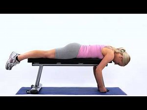 Neck flexion stretch over bench