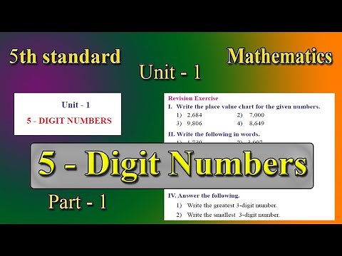 5-Digit Numbers | UNIT 1 | Part 1 | 5th standard Mathematics