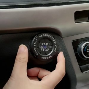 Turn The car Engine Start Stop Button Cover，Press The Start Button Cover ，Scratch Resistant Car Ignition Switch Decorative Cover ，Christmas New Year Birthday DIY Car Decoration Gift, Red