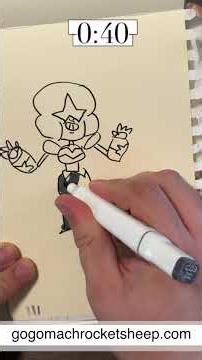 Drawing Garnet in two minutes! #artchallenge #stevenuniverse #sketching #characterdesign