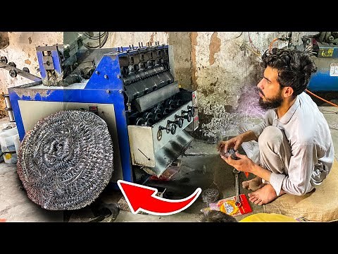 Process of Making Stainless Steel Scrubber | Complete Scrubber Making Process | Mini Factory