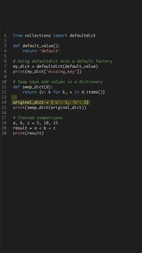 Python Hidden Features in 70 Secs #shorts