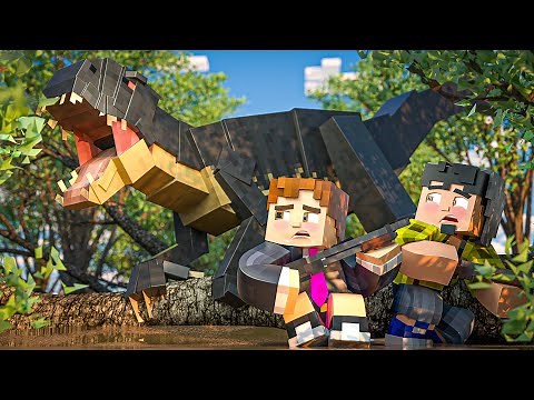 SCORPIUS REX ME ATACOU NO MINECRAFT !! ( ACAMPAMENTO JURASSIC WORLD ) AVENTURA COM MODS