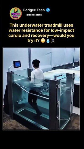 This Treadmill Works Underwater 😳🏃‍♂️#shorts #treadmill #tech #fitness #gym