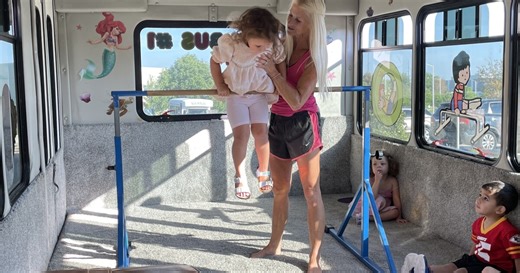 Kansas City-based 'Gym Bus' teaches children gymnastics on bus