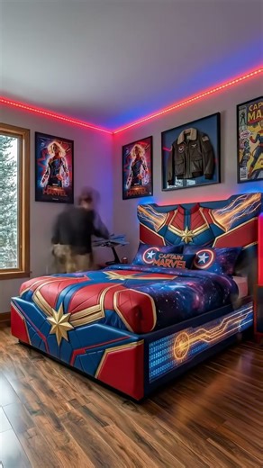 If you're a Marvel fan, you'll love this room design. #homedesign #interiordesign #rustic #marvel
