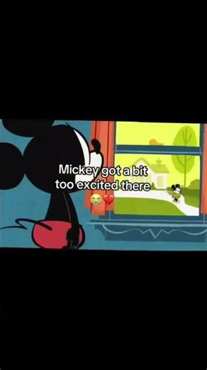 Mickey was a bit TOO excited 😢