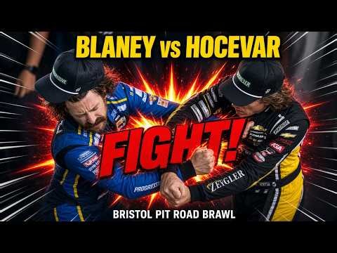 Hocevar vs Blaney Fight After Bristol — Punches on Pit Road | Hot Mic