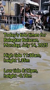 95K views · 293 reactions | Today's tide times for Balagtas Bulacan, Monday, July 14, 2025 #hightide #panginay #foryoupage | Bulakenyong driver .Tv | Facebook