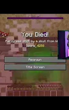 Farzy Just Died On His Minecraft Survival World...