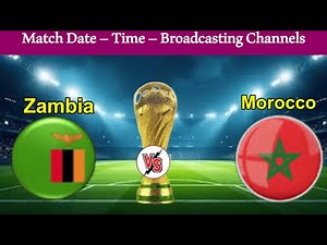 ⚡ Morocco vs Zambia – Everything at Stake! | AFCON 2025 Kick-Off & TV