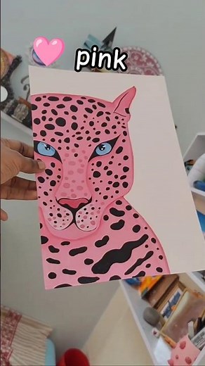 Painting a Pink Cheetah | Bold & Creative Animal Art 🎨🐆