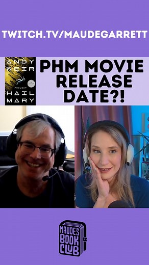 🚨 MARK YOUR CALENDARS 🚨 I got the scoop on when #AndyWeir’s movie adaptation of his hugely successful scifi book #ProjectHailMary will be released! Plus when the movie begins filming Make sure you follow @maudesbookclub for more interview moments! #MaudesBookClub | Maude Garrett