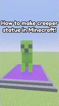 How to make creeper statue in Minecraft! #shorts #fyp #viral #trending