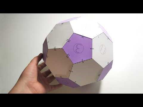 DIY Paper Soccer Ball, 3D Papercraft template (PDF)