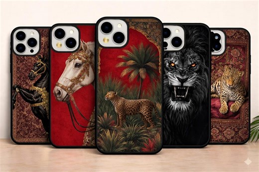 Vintage Style Animal Phone Cases, Lion, Horse, Elephant, Leopard Cover - Etsy