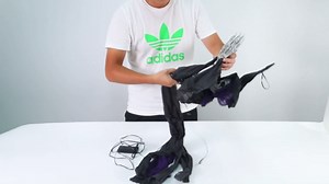 2 Pack Hanging Skeleton Ghosts with Motion-Activated Sounds & Purple Lights - 55.1in x 31.5in for Halloween Decorations, Haunted House Props, Indoor Outdoor Décor